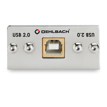 USB 2.0 B/A multimedia tray with breakout cable